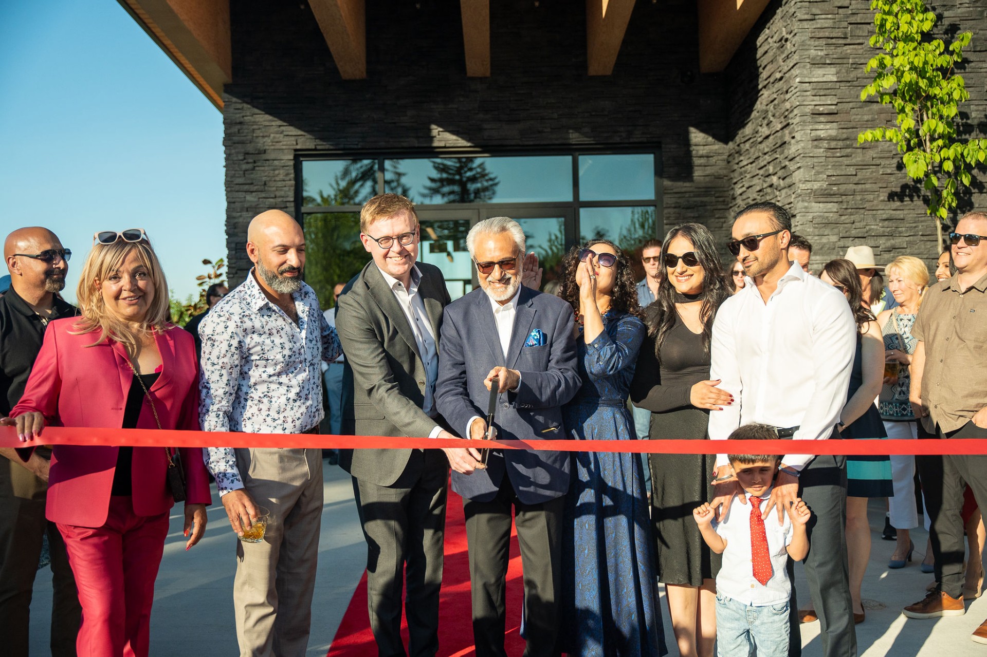 Ribbon-cutting ceremony at the Otter Trail Winery grand opening