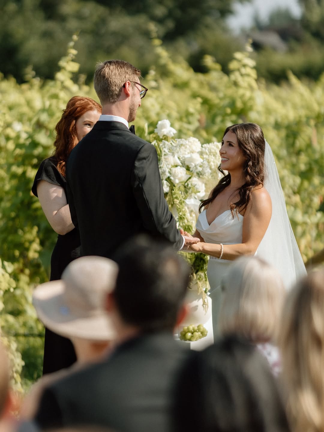Reception interior with vineyard views